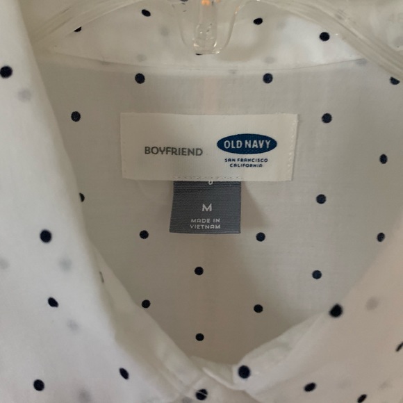 Cute White Black Dots Old Navy Sleeveless Blouse - Picture 2 of 6